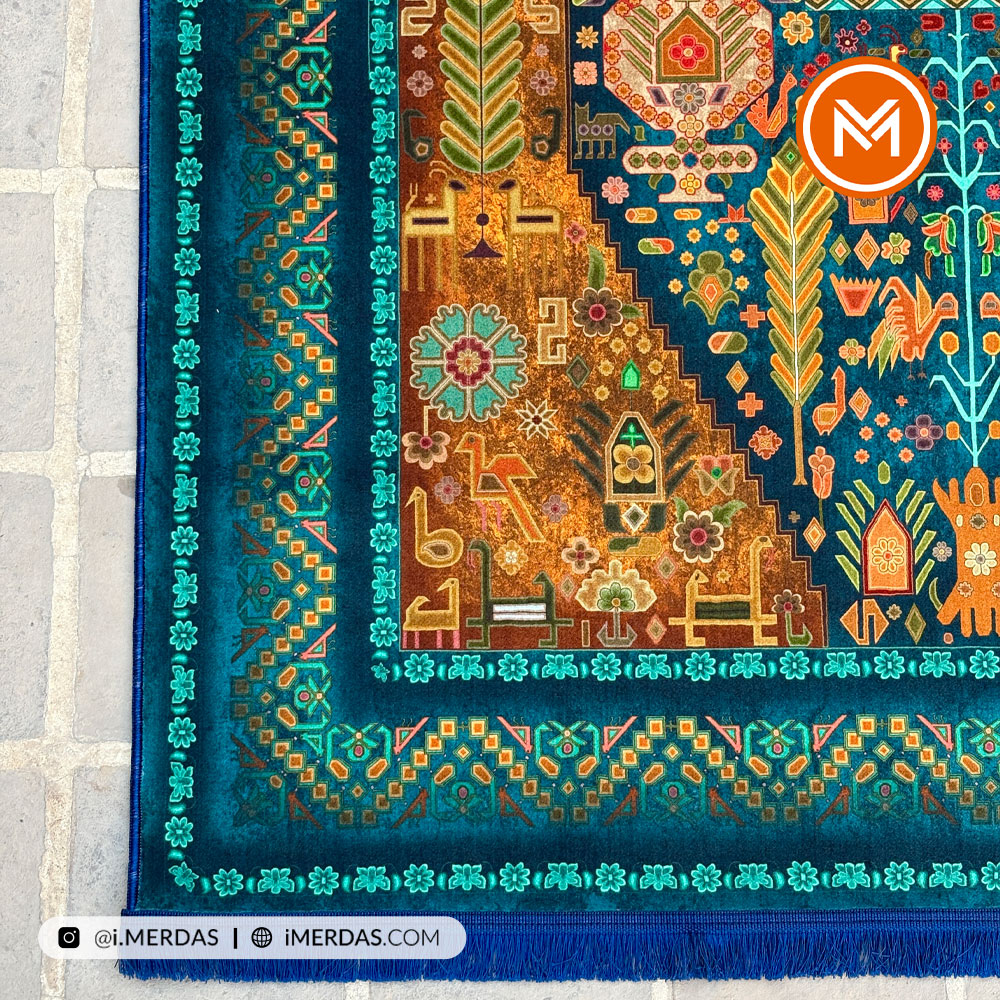 فرش کهنه نما کد AAJ1010 زمینه تمام رنگ