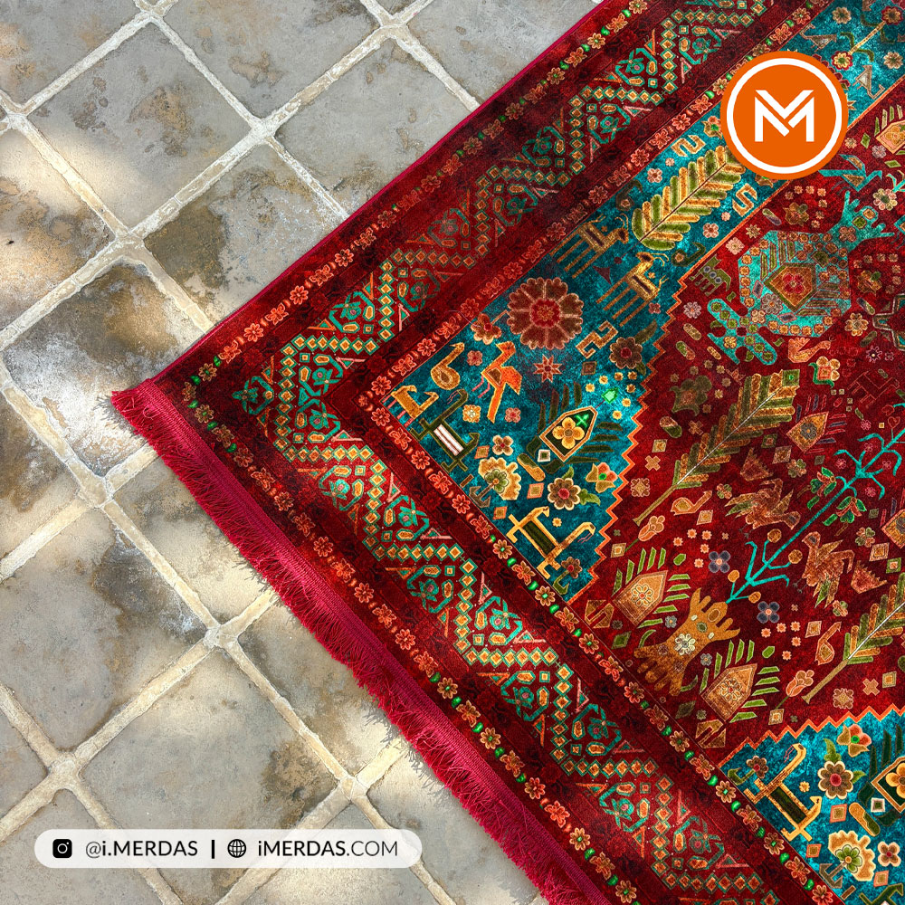 فرش کهنه نما کد AAJ1011 زمینه تمام رنگ