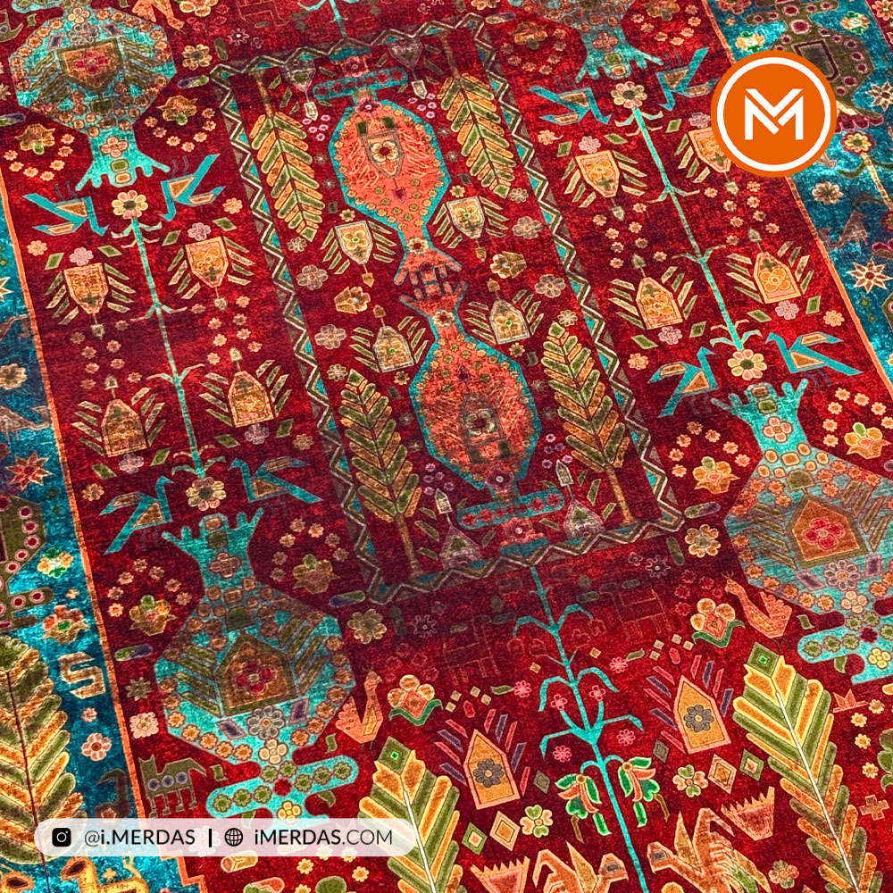 فرش کهنه نما کد AAJ1011 زمینه تمام رنگ