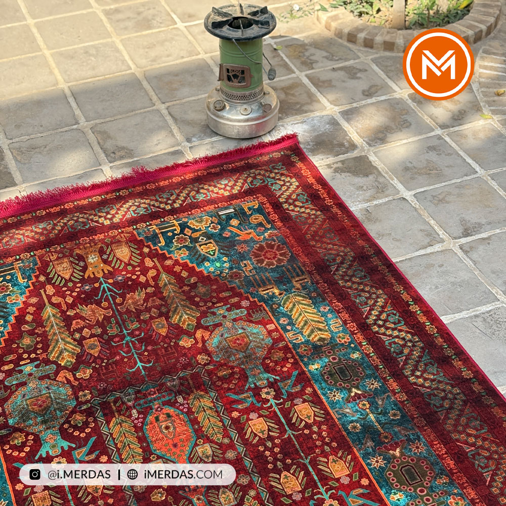 فرش کهنه نما کد AAJ1011 زمینه تمام رنگ