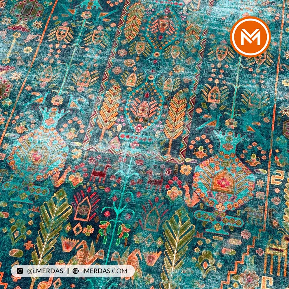 فرش کهنه نما کد AAJ1012 زمینه تمام رنگ