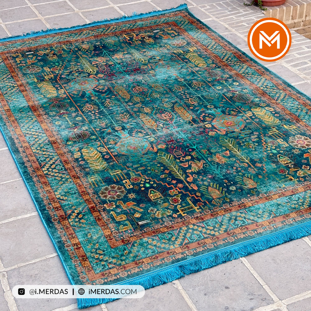 فرش کهنه نما کد AAJ1012 زمینه تمام رنگ