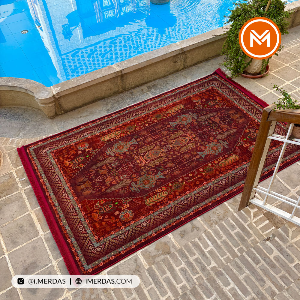 فرش کهنه نما کد AAJ1014 زمینه تمام رنگ