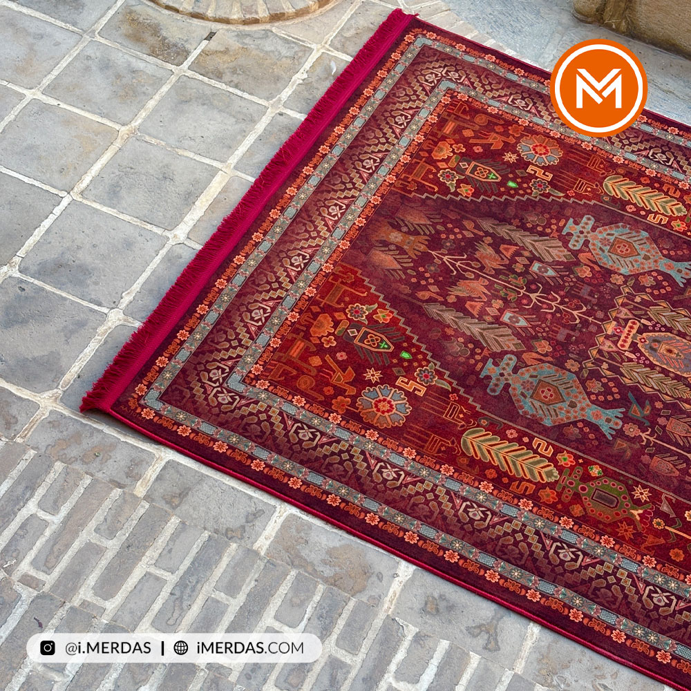 فرش کهنه نما کد AAJ1014 زمینه تمام رنگ