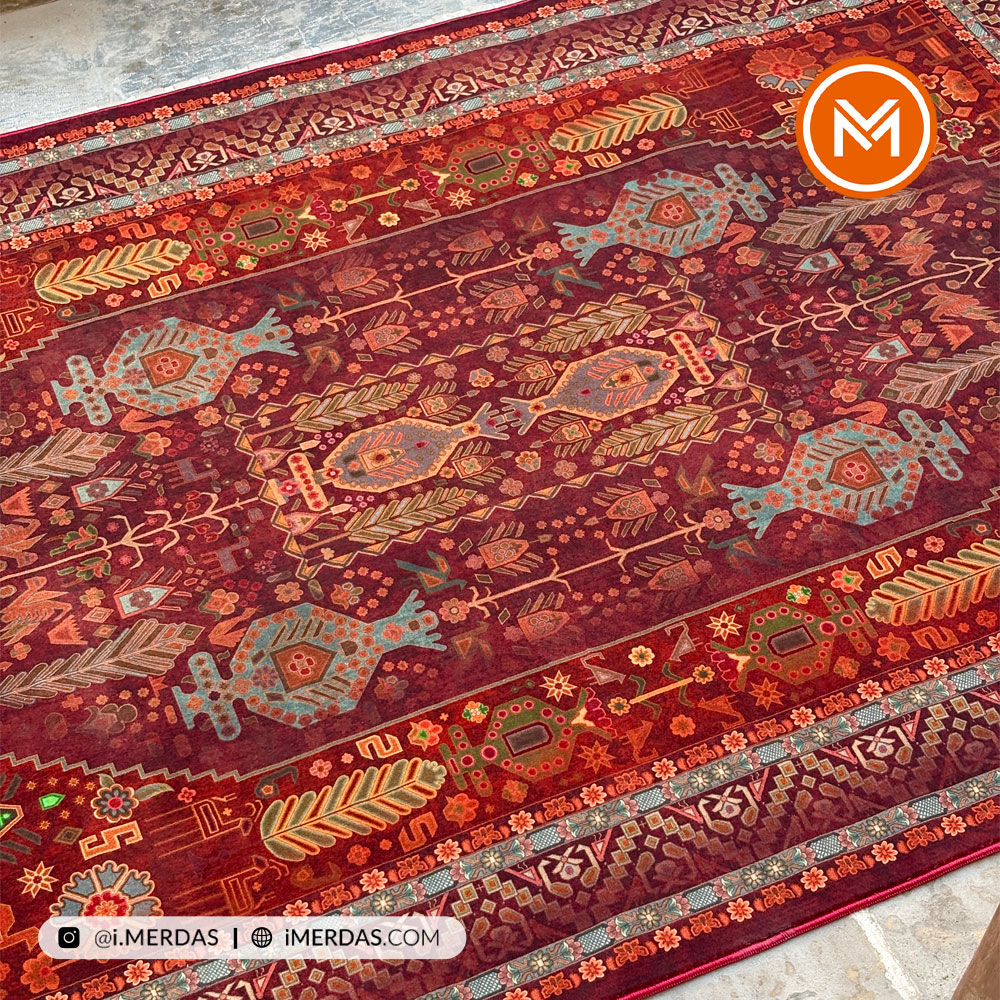 فرش کهنه نما کد AAJ1014 زمینه تمام رنگ