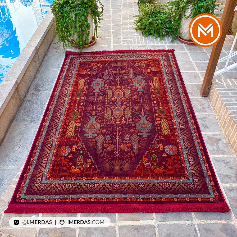 فرش کهنه نما کد AAJ1014 زمینه تمام رنگ