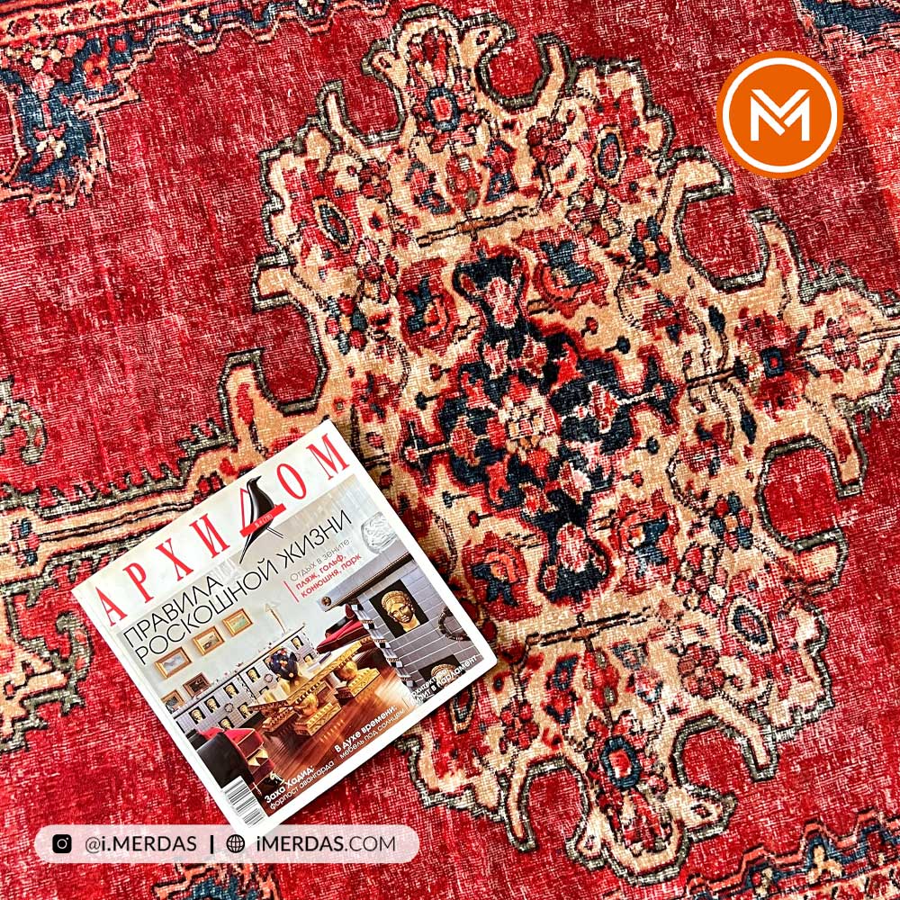 فرش کهنه نما کد N1010 زمینه تمام رنگ