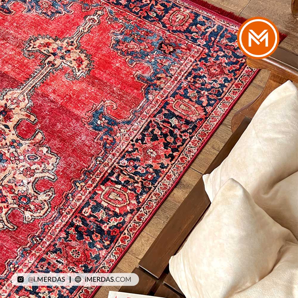 فرش کهنه نما کد N1010 زمینه تمام رنگ