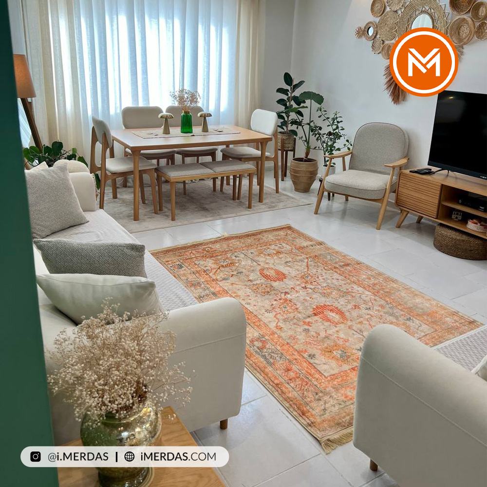 فرش کهنه نما کد N1015 زمینه تمام رنگ