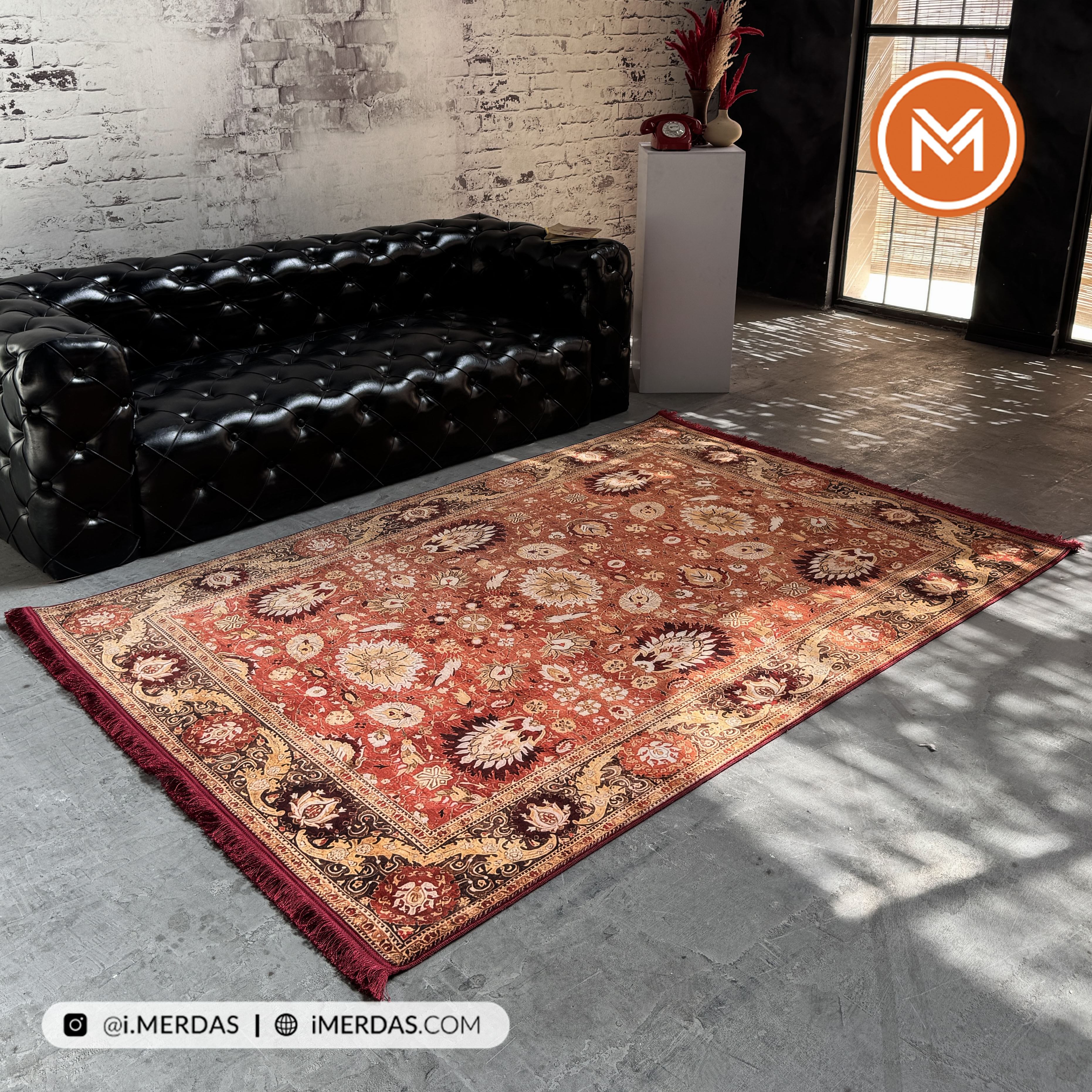 فرش کهنه نما کد N1132 زمینه تمام رنگ