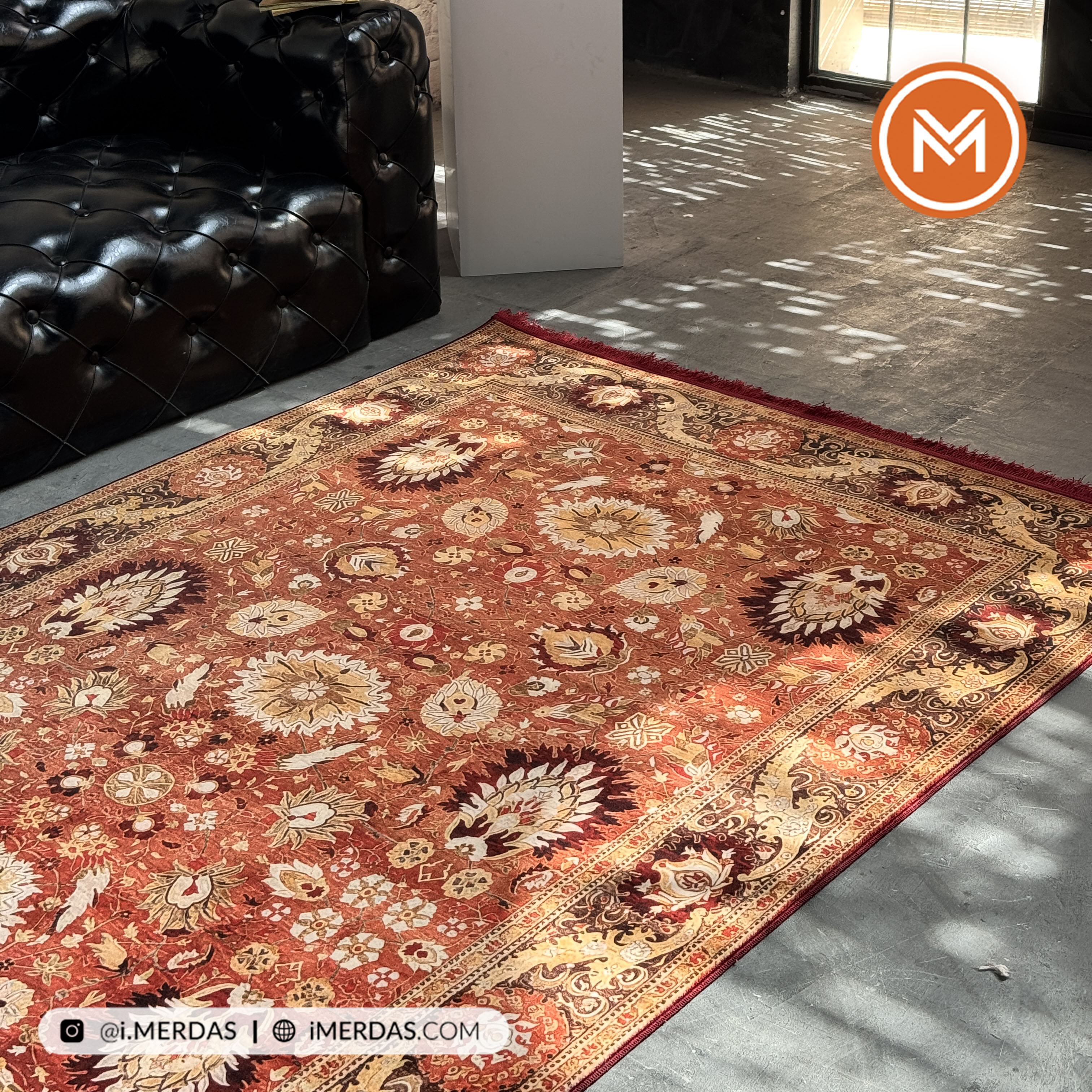فرش کهنه نما کد N1132 زمینه تمام رنگ