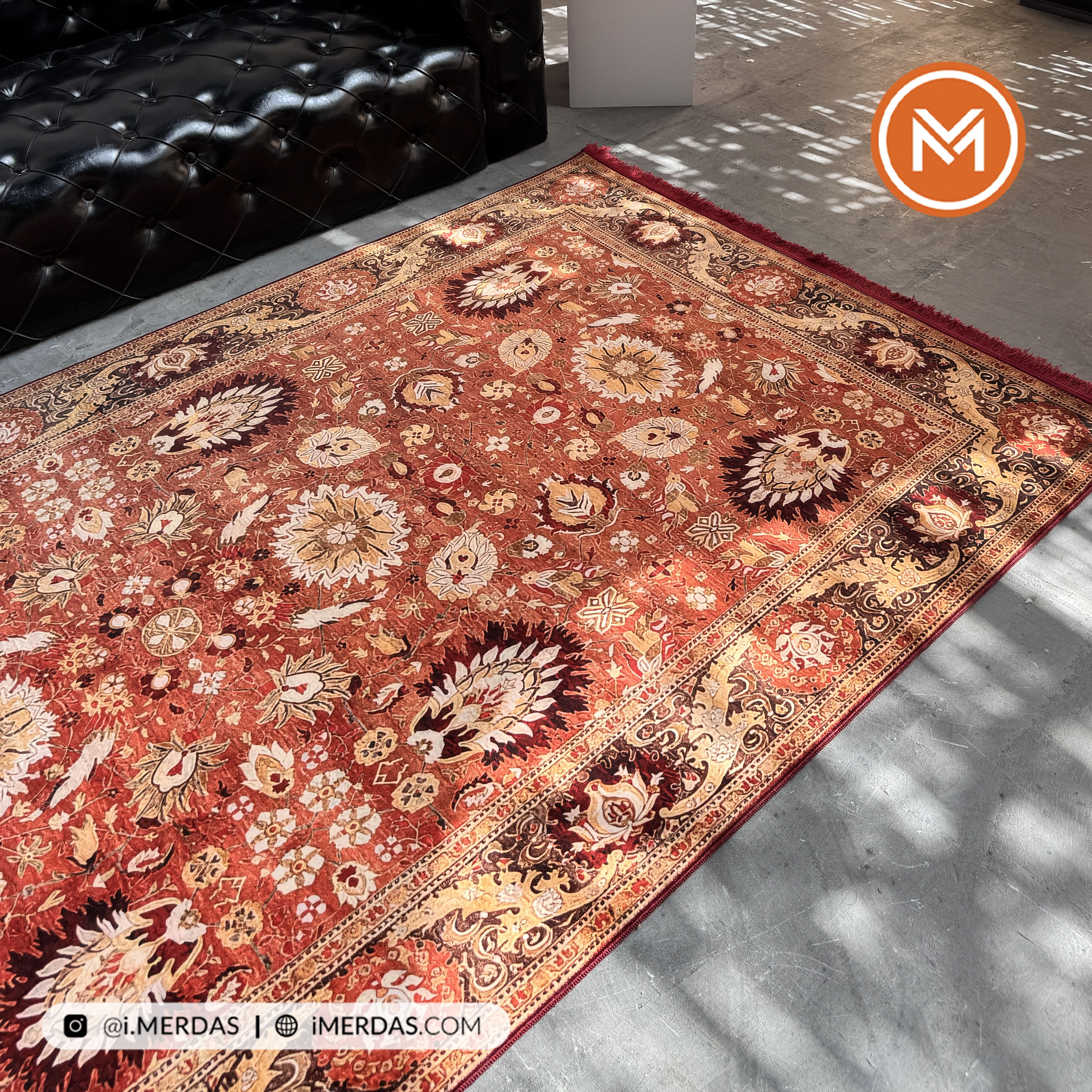 فرش کهنه نما کد N1132 زمینه تمام رنگ
