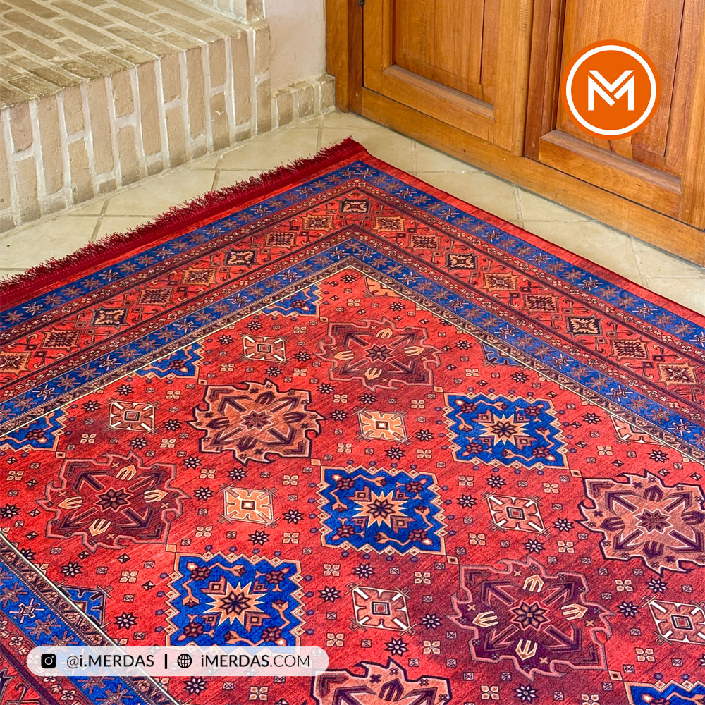 فرش کهنه نما کد P1004 زمینه تمام رنگ