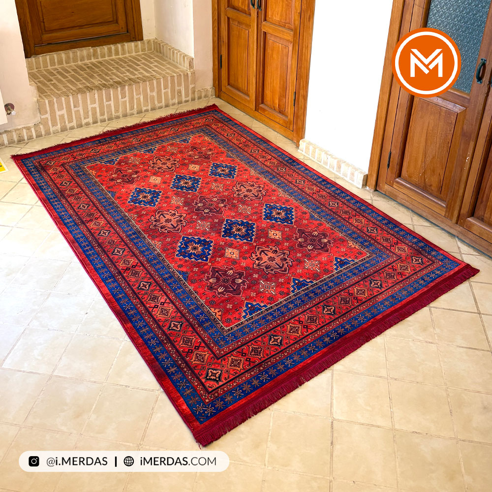 فرش کهنه نما کد P1004 زمینه تمام رنگ