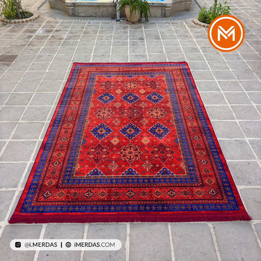 فرش کهنه نما کد P1004 زمینه تمام رنگ