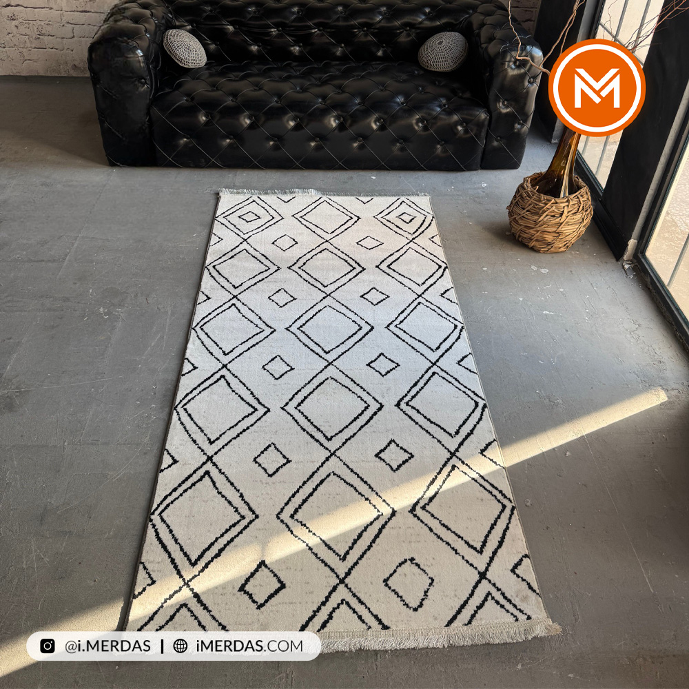 فرش کناره کد 41277 زمینه کرم