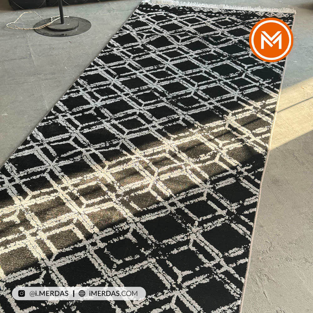 فرش کناره کد 41304 زمینه مشکی