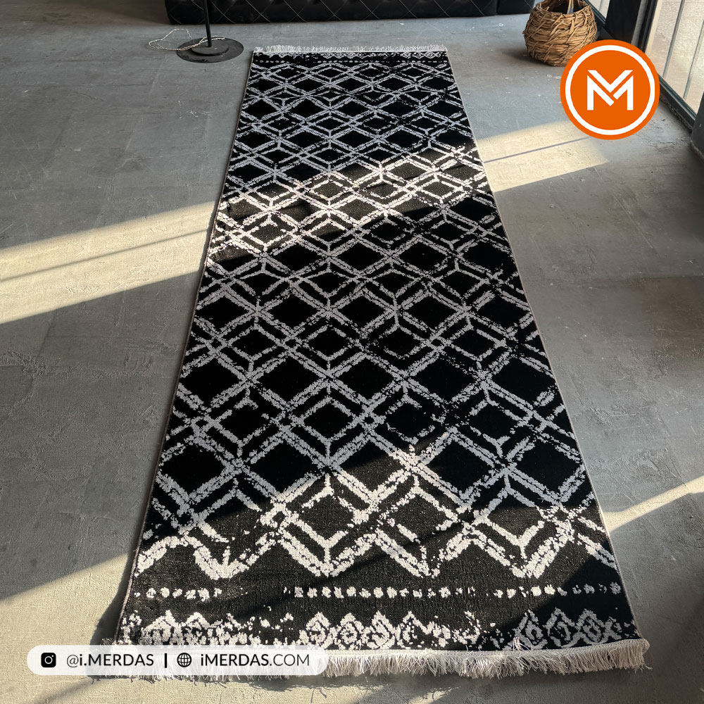 فرش کناره کد 41304 زمینه مشکی